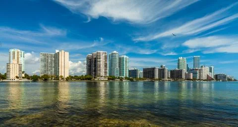 Miami skyline Stock Photos