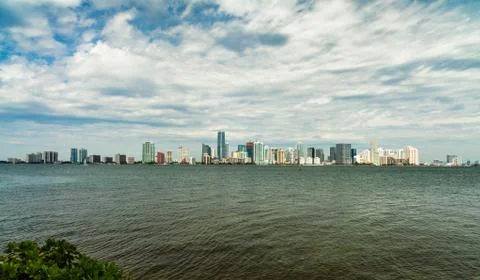 Miami skyline Stock Photos