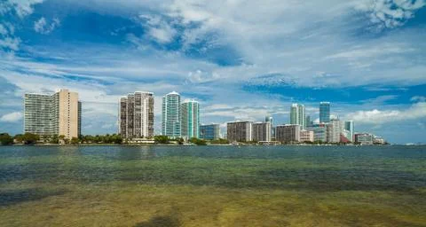 Miami skyline Stock Photos