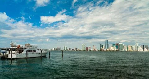 Miami skyline Stock Photos