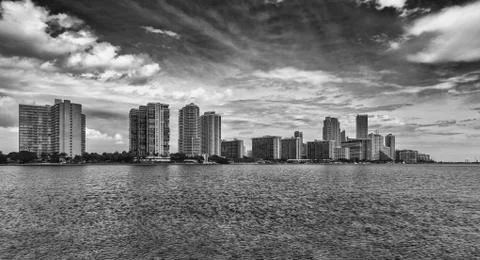 Miami skyline Stock Photos