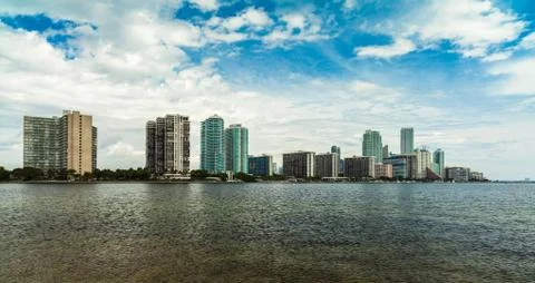 Miami skyline Stock Photos