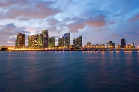 Miami skyline Stock Photos