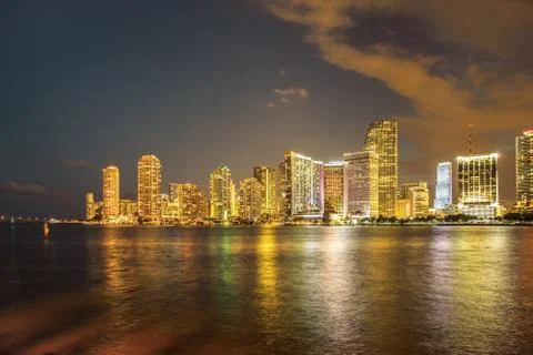 Miami skyline Stock Photos