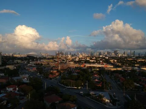Miami Skyline Stock Photos