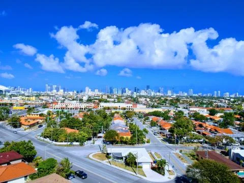 Miami Skyline Stock Photos