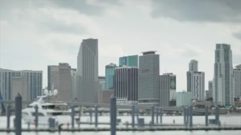Miami Skyline TimeLapse Stock Footage 64351038