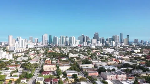 Miami Skyline View Stock Footage 156202902