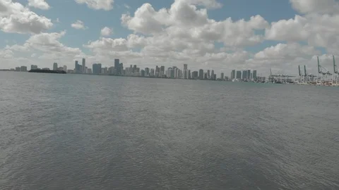 Miami skyline3 Video stock 126775029
