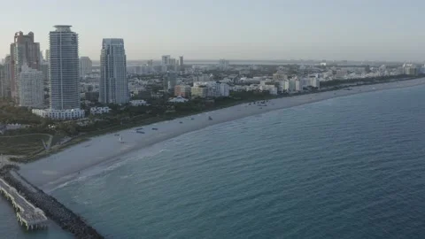 Miami South Beach Locked Down Stock Footage