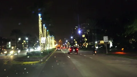 Miami Stock Video Movie Film Motion Moment in Time Night City Street Videography Stock Footage 126199035