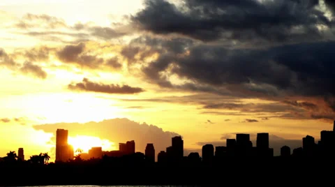 Miami sunrise Stock Footage 31547886