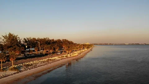 Miami sunset Stock Footage 127111455