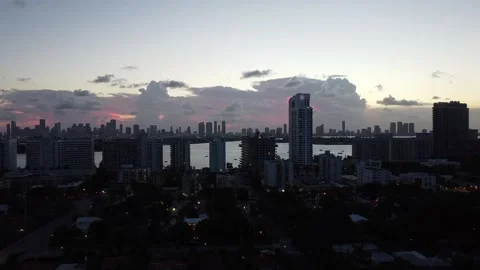 Miami at sunset Stock Footage 137398118