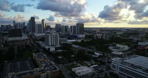 Miami at sunset Stock Footage 144654828
