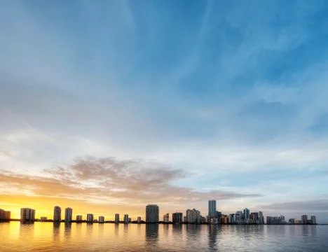 Miami at Sunset Stock Photos