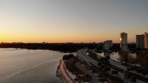 Miami sunset10 Video stock 126950266
