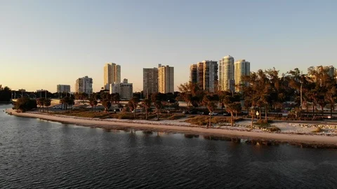 Miami sunset6 Video stock 127130084