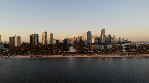 Miami sunset8 Video stock 127137624