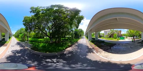 Miami Underline linear park 8k 360 equirectangular video Video stock 283881567
