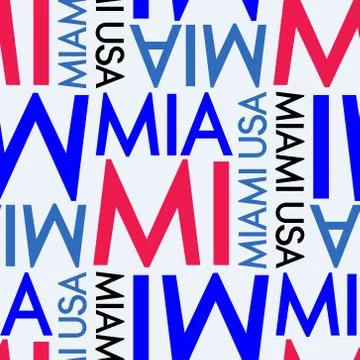 Miami, USA seamless pattern Illustrazione stock
