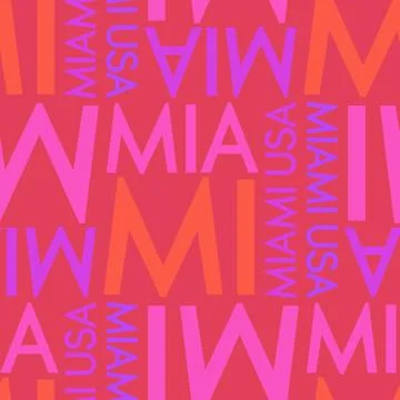 Miami, USA seamless pattern Illustrazione stock