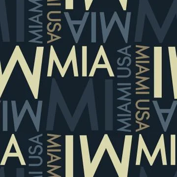Miami, USA seamless pattern Illustrazione stock