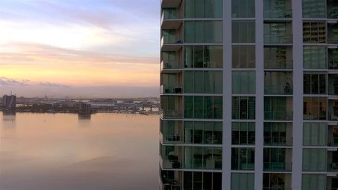 Miami View from Condos Stock Footage 124032093