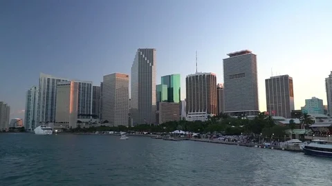 Miami view at sea Video stock 75578727