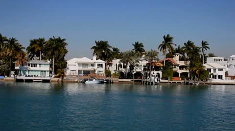 Miami villas Stock Footage 8927421