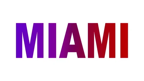 Miami word colorful text 4K seamless loo... | Stock Video | Pond5