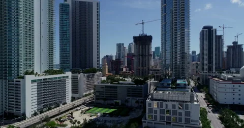 Miami's Rising skyline Stock Footage 149175803