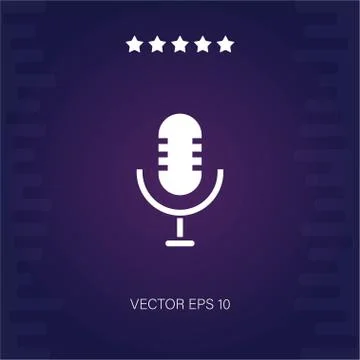 Mic 2 vector icon Stock Illustration