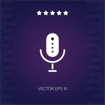 Mic 3 vector icon Stock Illustration