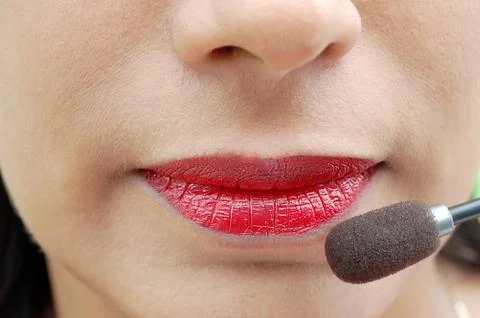 Mic and lips Stock Photos
