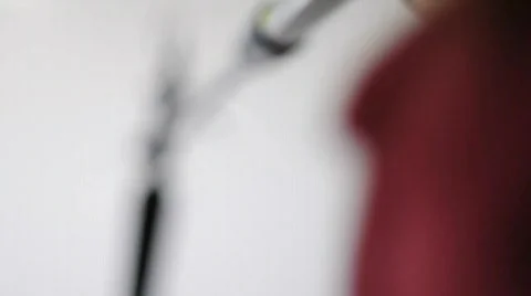 Mic on boom pole Stock Footage 541303