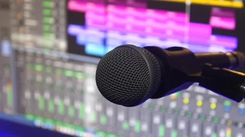 Mic Close Up Stock Footage 105144095