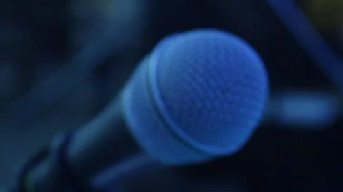 Mic Close up Side view 스톡 동영상 148665629