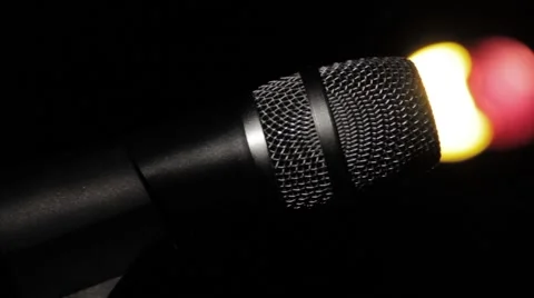 Mic closeup pan Stock Footage 52545510