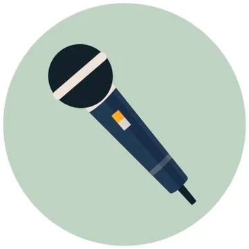 Mic flat vector icon. Mic flat icon for website design and development, app Stock Illustration
