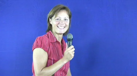 Mic Girl Stock Footage 74664