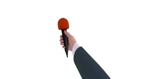 Mic in hand Stock Footage 90458672