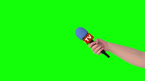 Mic in hand Stockbeeldmateriaal 90519461