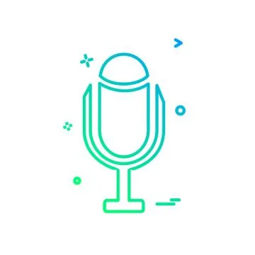 Mic icon design vector Stock Illustration