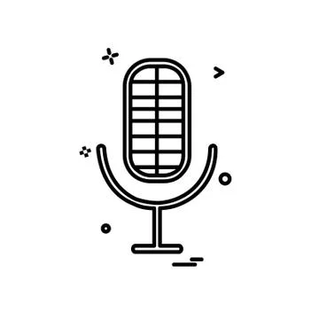 Mic icon design vector Stock Illustration