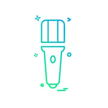 Mic icon design vector Stock Illustration