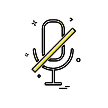 Mic icon design vector Stock Illustration