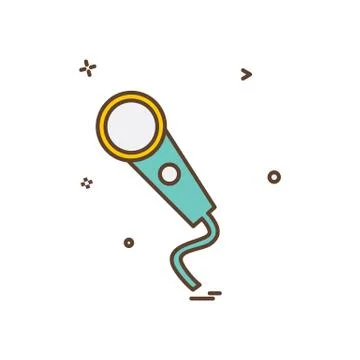 Mic icon design vector Stock Illustration