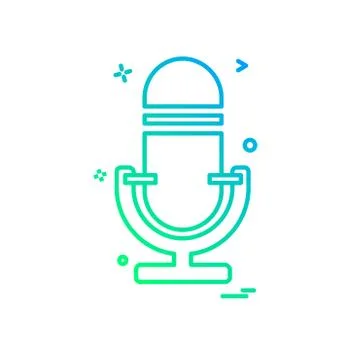 Mic icon design vector Stock Illustration