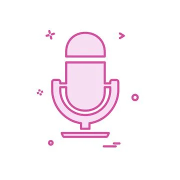 Mic icon design vector Stock Illustration